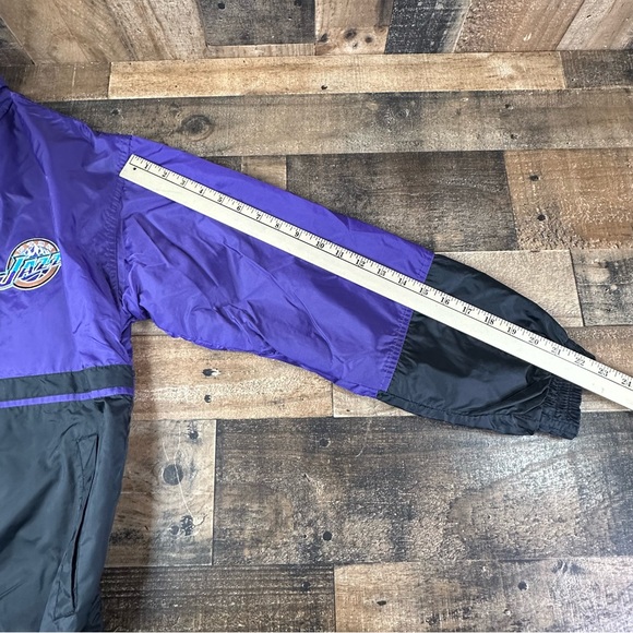 Vintage 1990 90’s Utah Jazz Men’s Windbreaker Jacket NBA Large Lightweight Mint. - Picture 10 of 12
